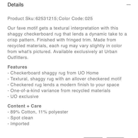 Urban Outfitters Checkerboard Woven Shag Rag Rug 3 x 5 NWT - Picture 4 of 10